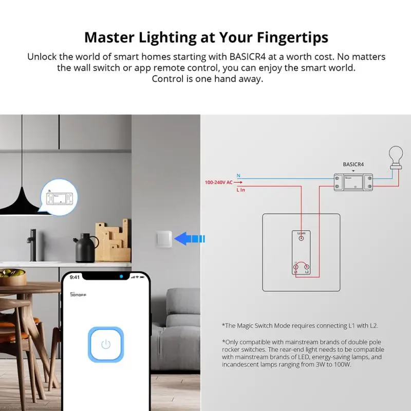 1-10PCS SONOFF WiFi Switch BAS - đánh giá và giá Sonoff Basic