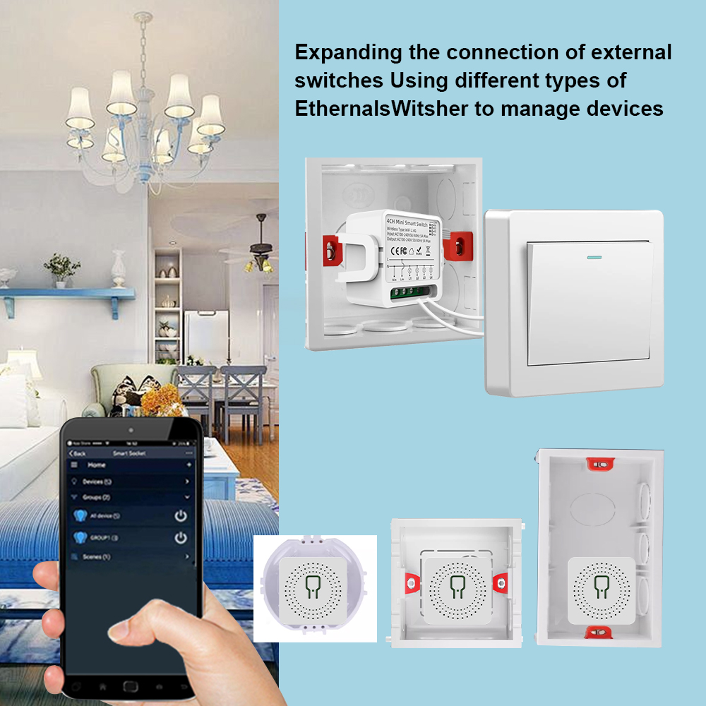 Tuya WiFi Smart Switch 1/2/3/4 - đánh giá và giá Tuya 4 Channel