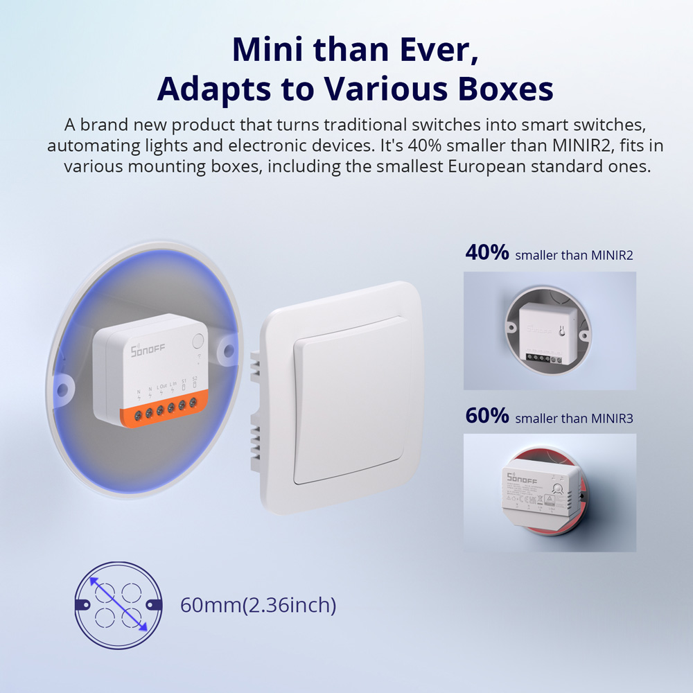SONOFF MINIR4, công tắc thông  - đánh giá và giá Sonoff Basic