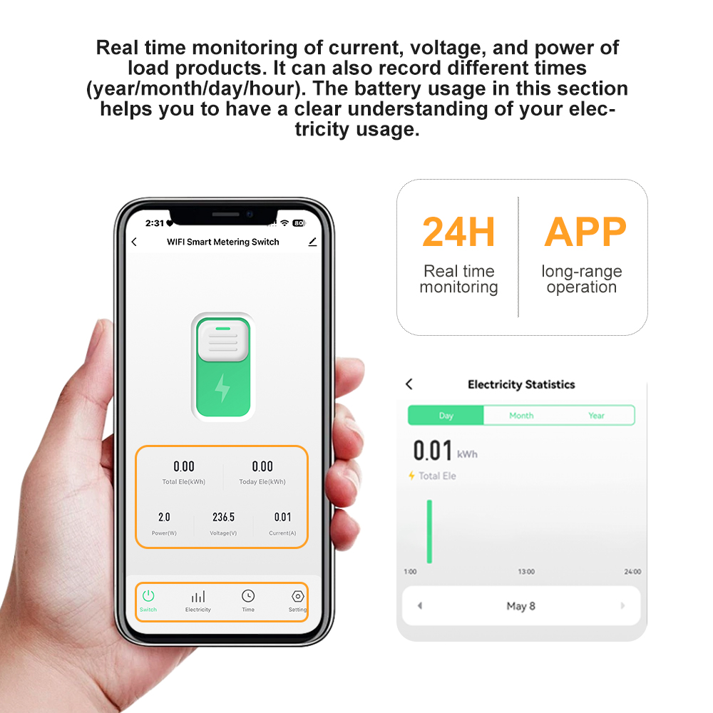 63A 1P+N WiFi Smart MCB Energy - đánh giá và giá Tuya Smart