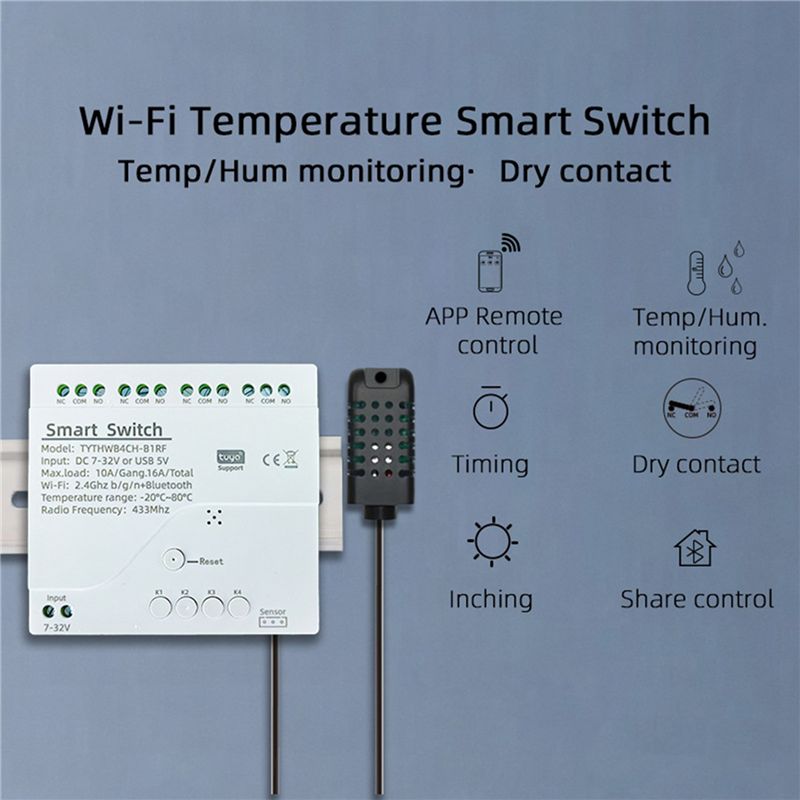 ABQU Tuya WiFi 4 Channel Smart - đánh giá và giá Tuya 4 Channel