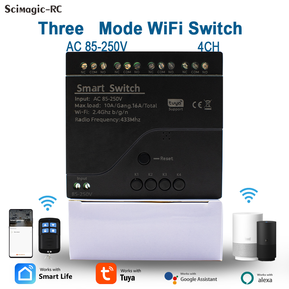 4CH WiFi Relay Module Tuya Sma - đánh giá và giá Tuya 4 Channel