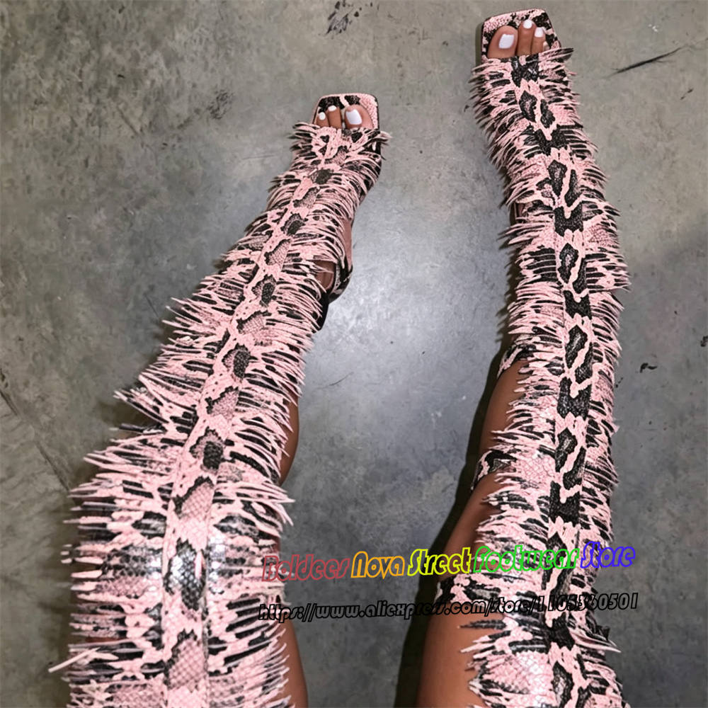 Pink Snake Patterned Tassel Ov - đánh giá và giá Tasmota