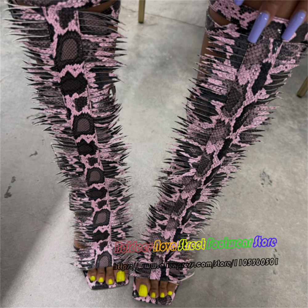 Pink Snake Patterned Tassel Ov - đánh giá và giá Tasmota