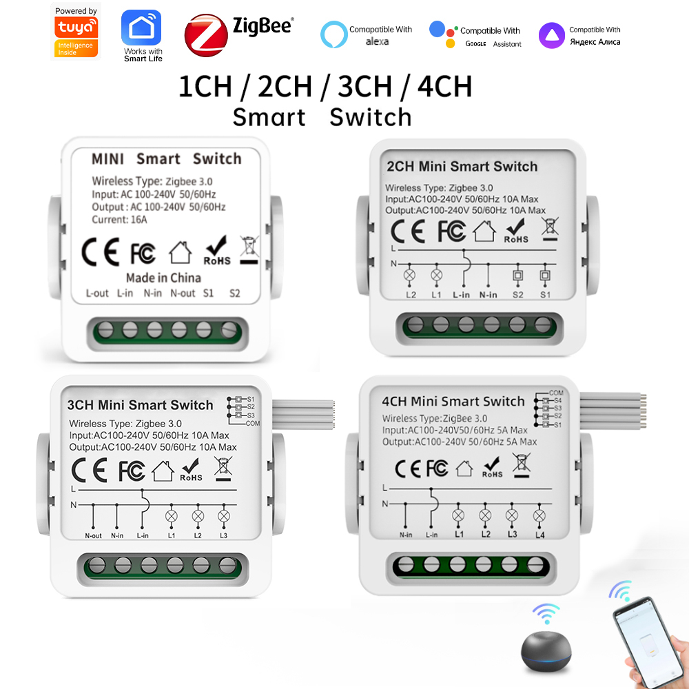 Tuya Zigbee 3.0 Smart Switch 1 - đánh giá và giá Smart Relay Tuya