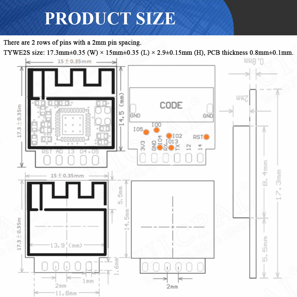 ESP-02S Serial Wireless 2.4G W - đánh giá và giá Smart Home Module Iot