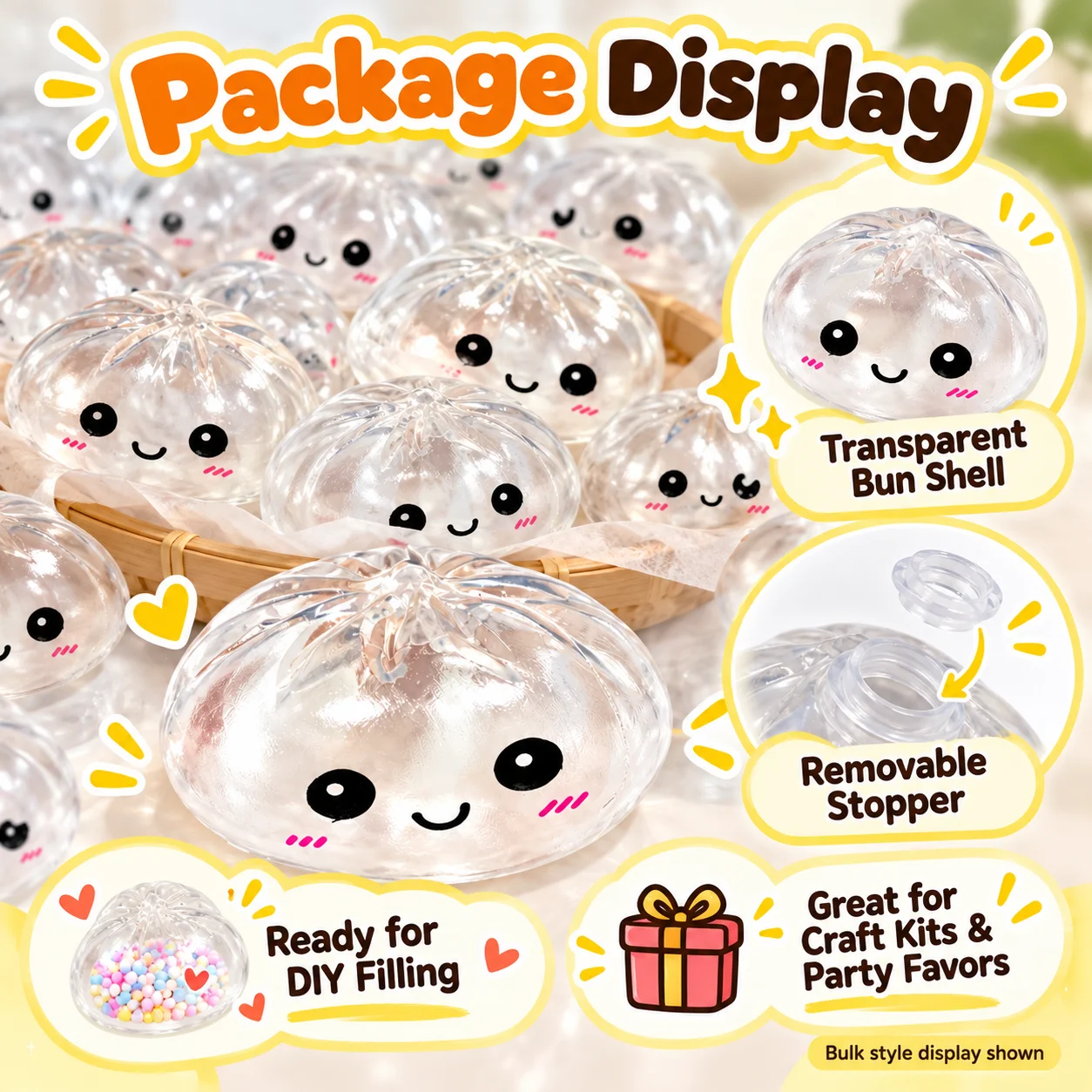 8.5cm Clear Steamed Bun Squish - đánh giá và giá Shelly Plug