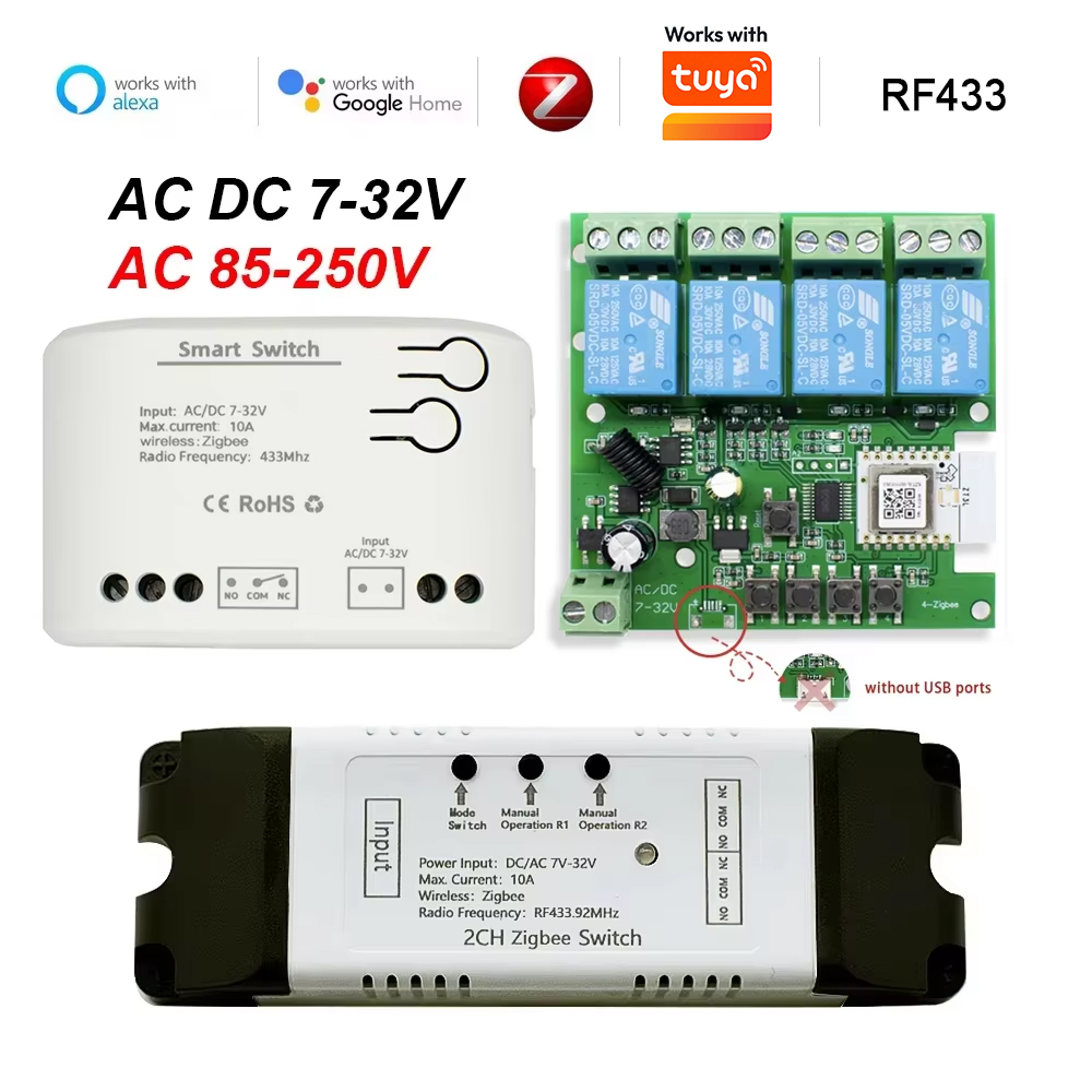 Công tắc Zigbee thông minh tiế - đánh giá và giá Tuya 4 Channel