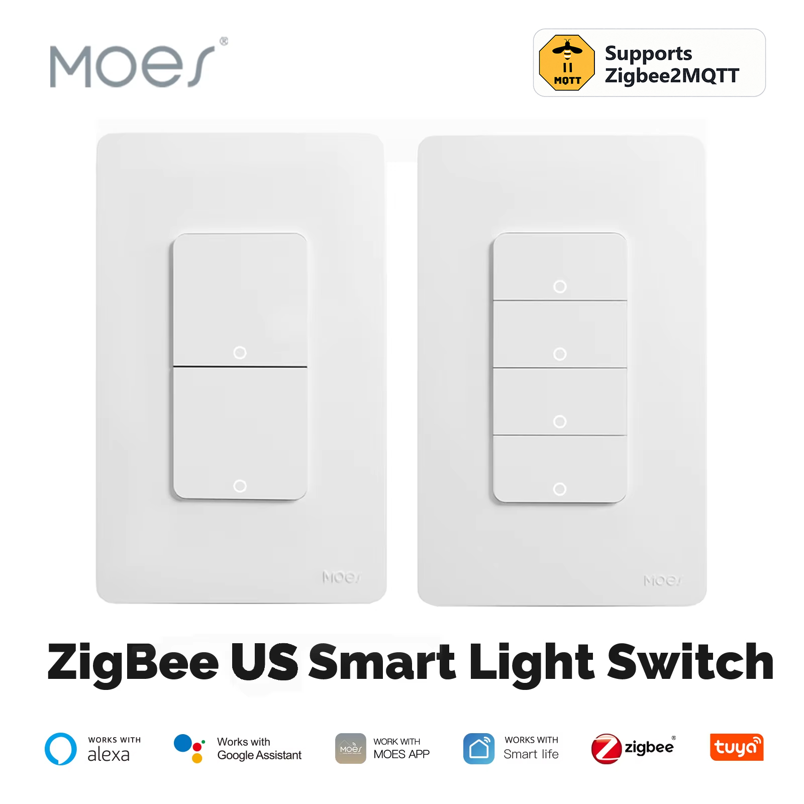 MOES Tuya ZigBee Smart Light S - đánh giá và giá Sonoff Basic