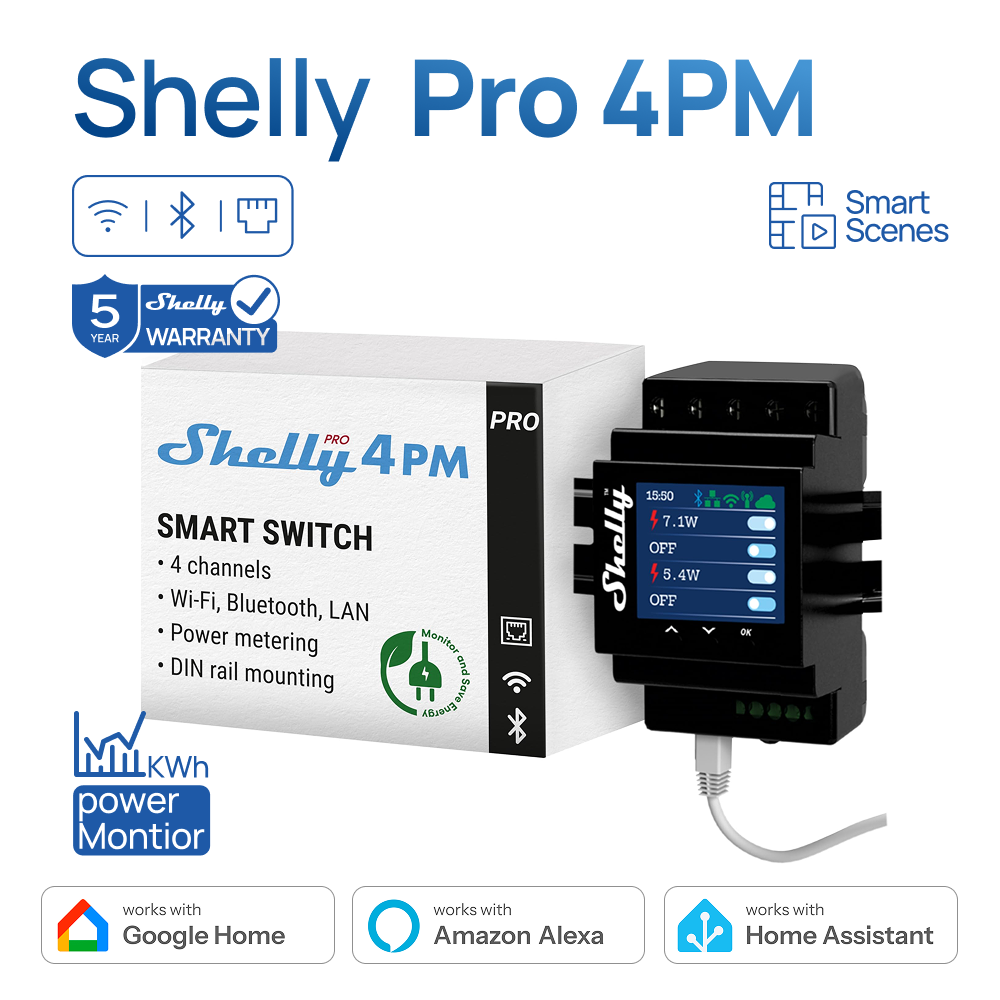Shelly Pro 4 Chiều 4 Kênh Tiếp - đánh giá và giá Shelly Plug